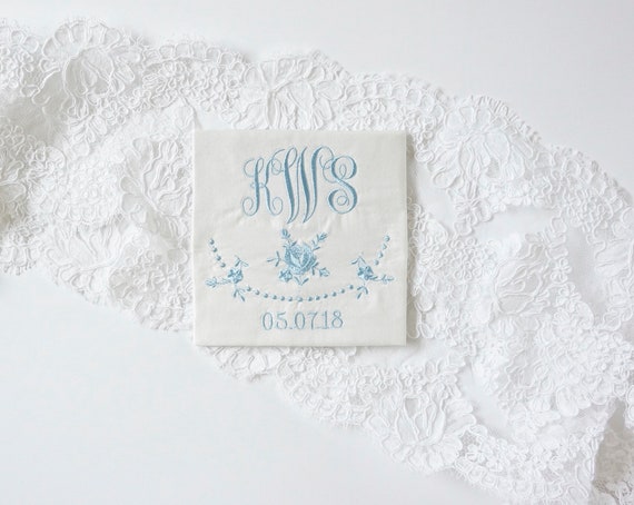 Embroidered Monogram On Wedding Dress