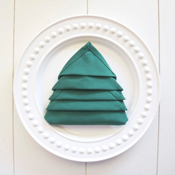 Christmas Tree Napkin Fold Instructions