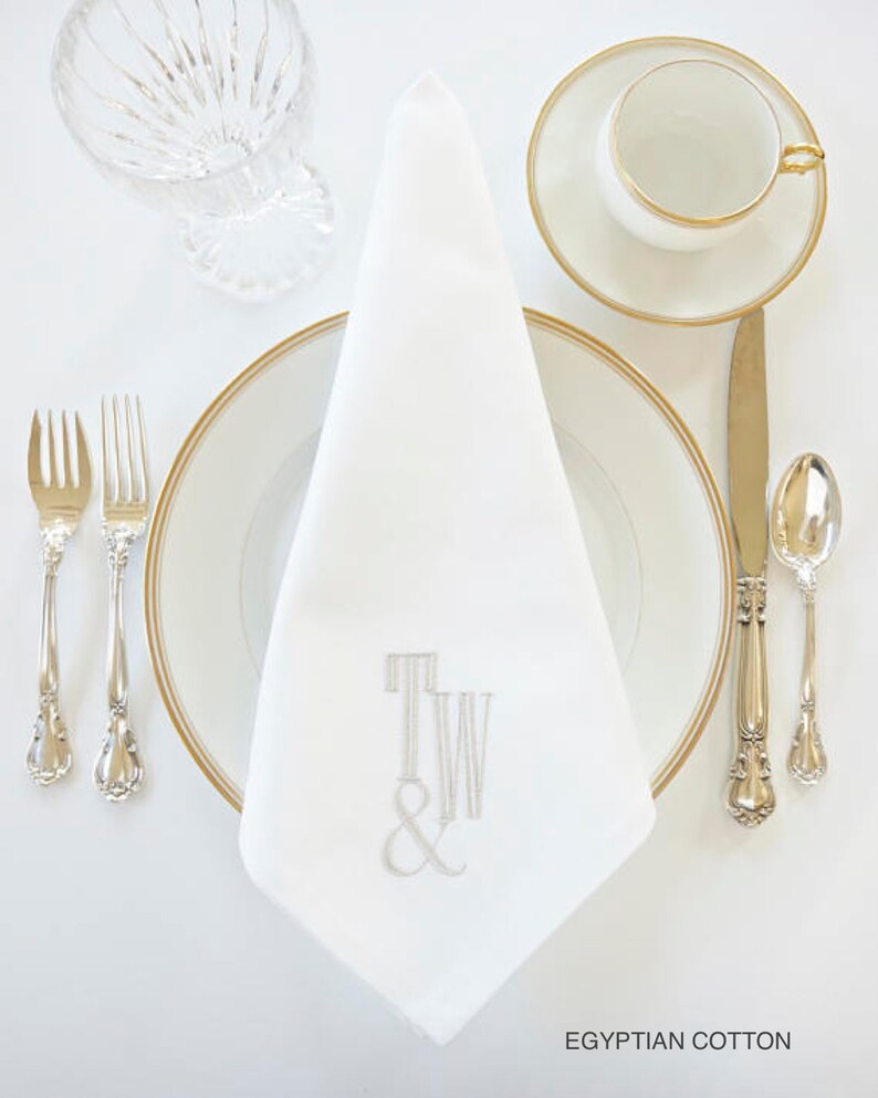 COUPLES MONOGRAM With TIMELESS Font Style on Embroidered - Etsy