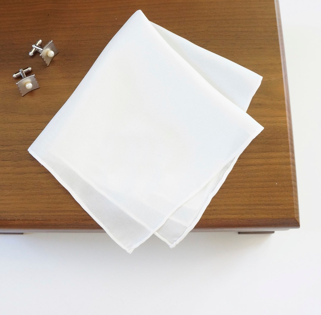 Mens SILK POCKET SQUARE No Monogram or Embroidery Wedding Etsy