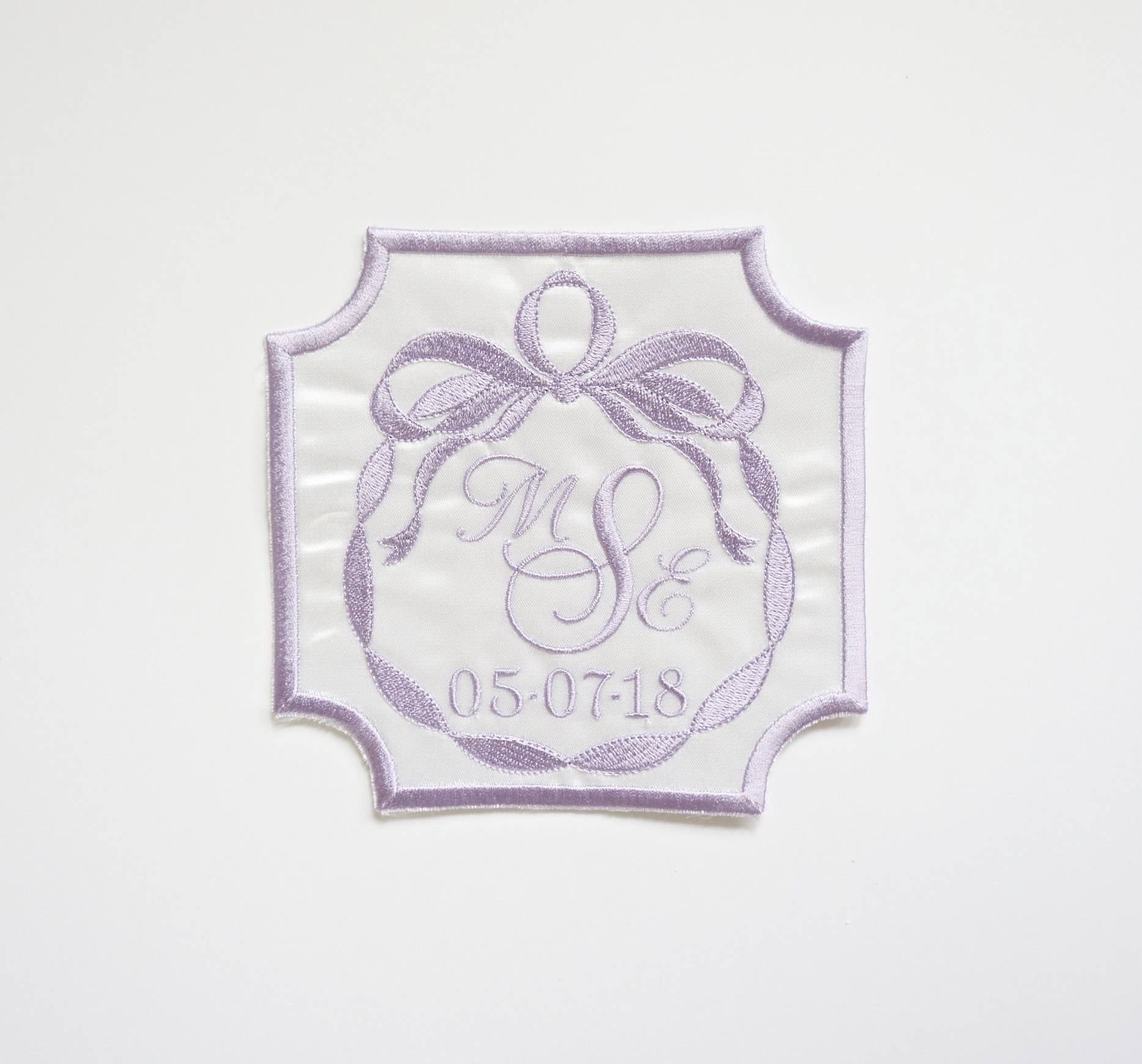 Embroidered Monogram On Wedding Dress