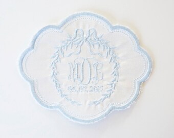 Custom Embroidered Wedding Dress Patch, Mix and Match Design Elements and Font Styles, Fabric Choices, Specialty Patches