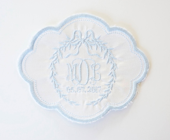 Custom Embroidered Wedding Dress Patch, Mix and Match Design Elements and Font Styles, Fabric Choices, Specialty Patches