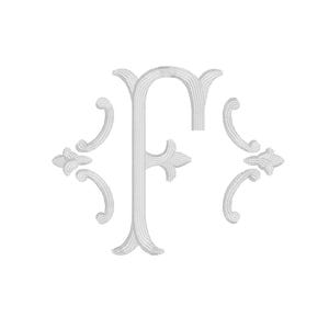 BESPOKE SINGLE Letter Font Monogram Embroidered Cloth Dinner Napkins and Guest Hand Towels - Wedding Keepsake for Special Occasions