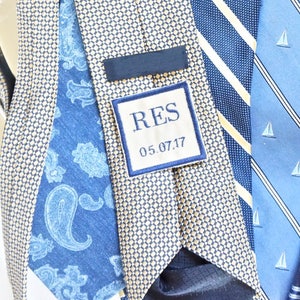 Custom Men's Monogrammed Tie Patch