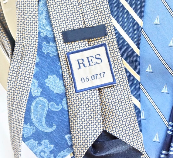 Custom Men's Monogrammed Tie Patch