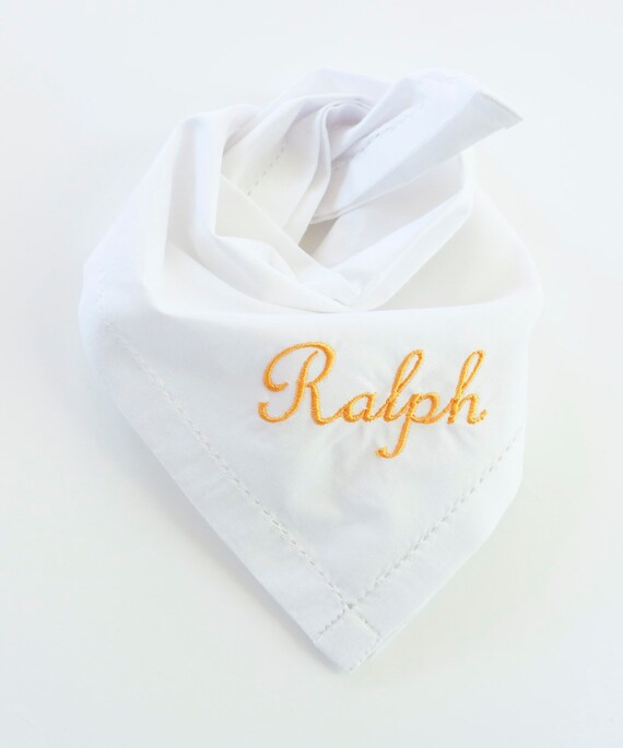 SMALL DOG BANDANAS, Embroidered Pet Scarf, Free Shipping, Personalized Monogrammed