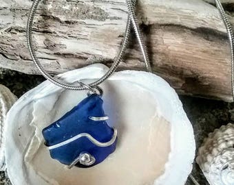 Authentic Beach Glass Jewelry Hand Wrapped With Genuine Sterling Silver - Choices Available!