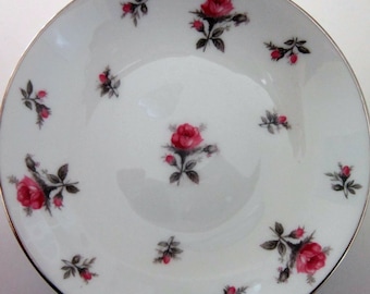 4 Vintage Meito Rosechintz Rose Chintz Saucers  6” Japan Floral China Dish Plate 