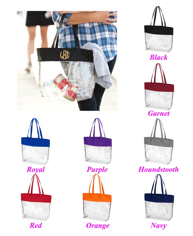 clear monogram purse