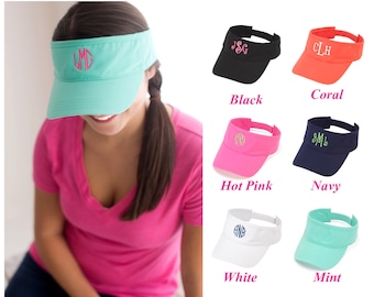 Monogram Visor, Personalized Visors, Visor Hat, Visor Cap, Womens Visor, Beach Visor, Golf Visor, Sun Visor, Tennis Visor, Bridesmaids Gifts