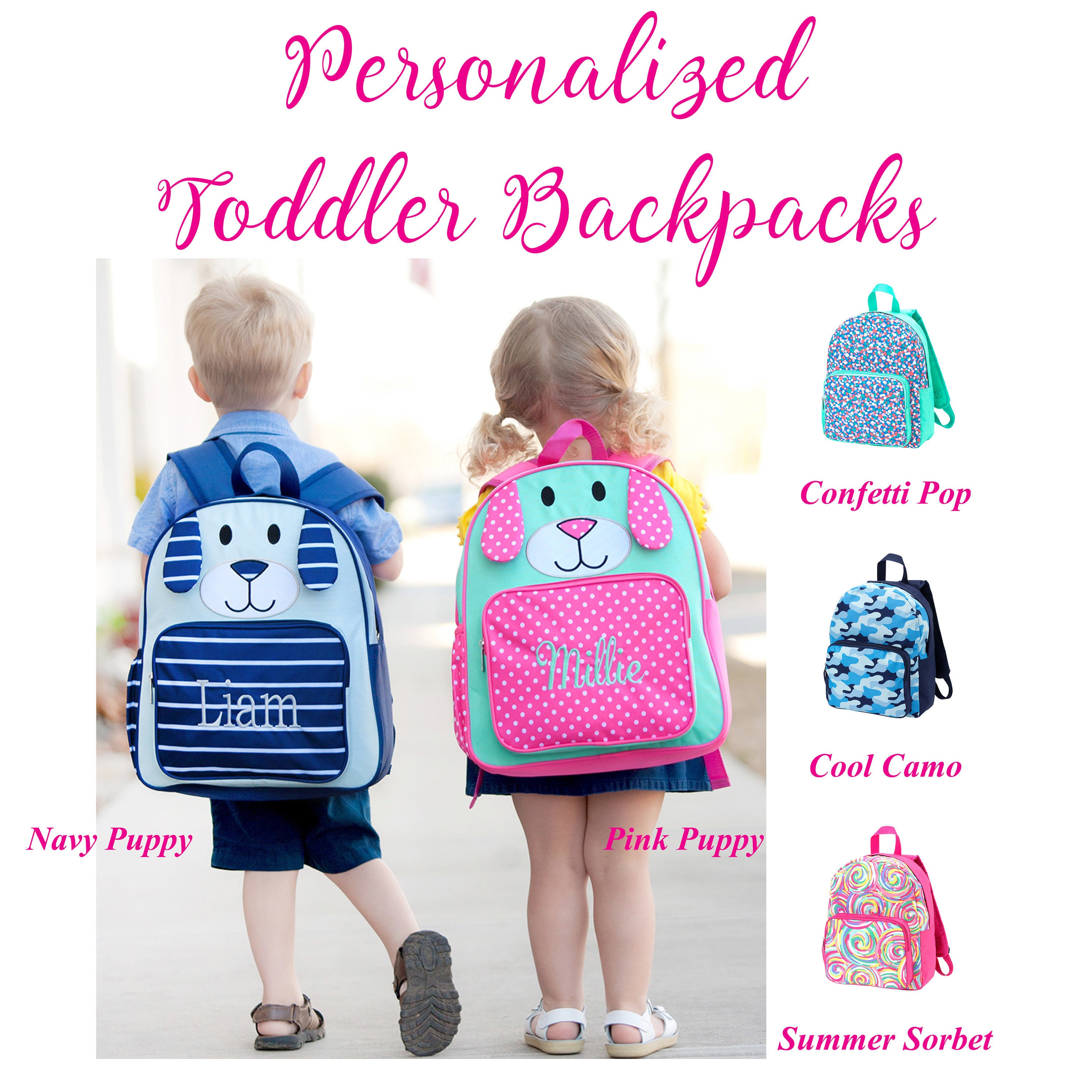Personalized Toddler Backpack Toddler Backpack Pre K Etsy