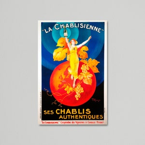 Vintage Food & Drink Poster - La Chablisienne Ses Chablis Authentiques by Henry