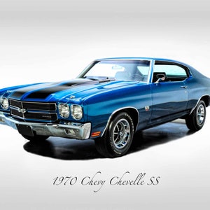 Classic Cars - 1970 Chevy Chevelle SS - Muscle Car - Print