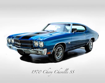 Classic Cars - 1970 Chevy Chevelle SS - Muscle Car - Print