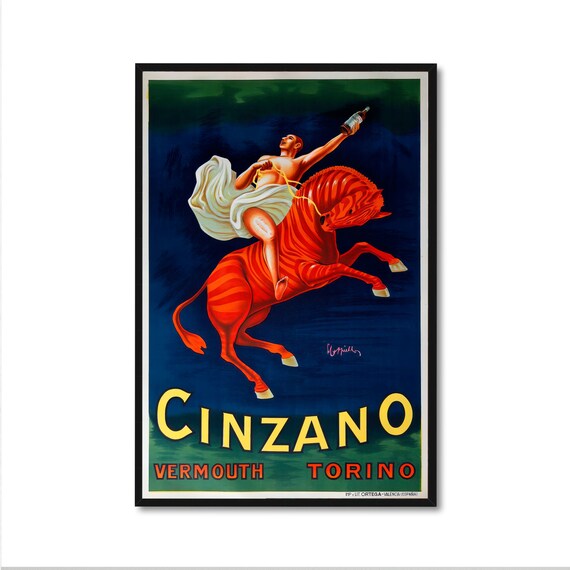 Cinzano Red Zebra Vintage Food & Drink Poster by Leonetto Cinzano Red Zebra Vintage Food & Drink Poster by Leonetto