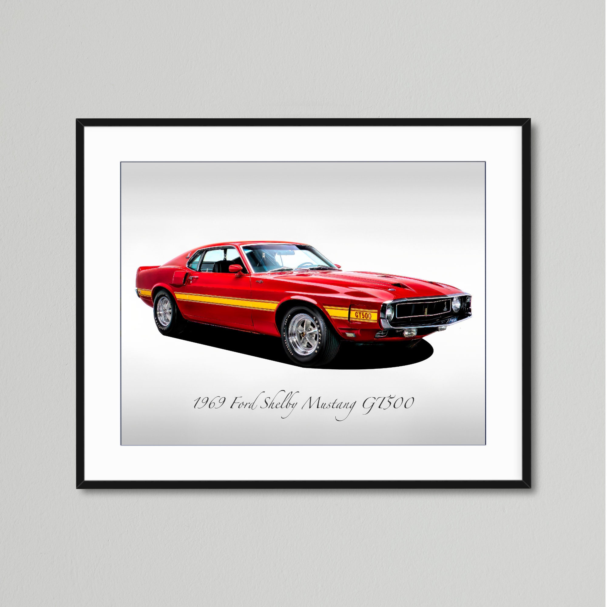 Classic Cars - 1969 Ford Shelby Mustang GT500 - Candy Apple Red