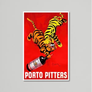 Vintage Food & Drink Poster - Porto Pitters Tigers Poster by Leonetto Cappiello