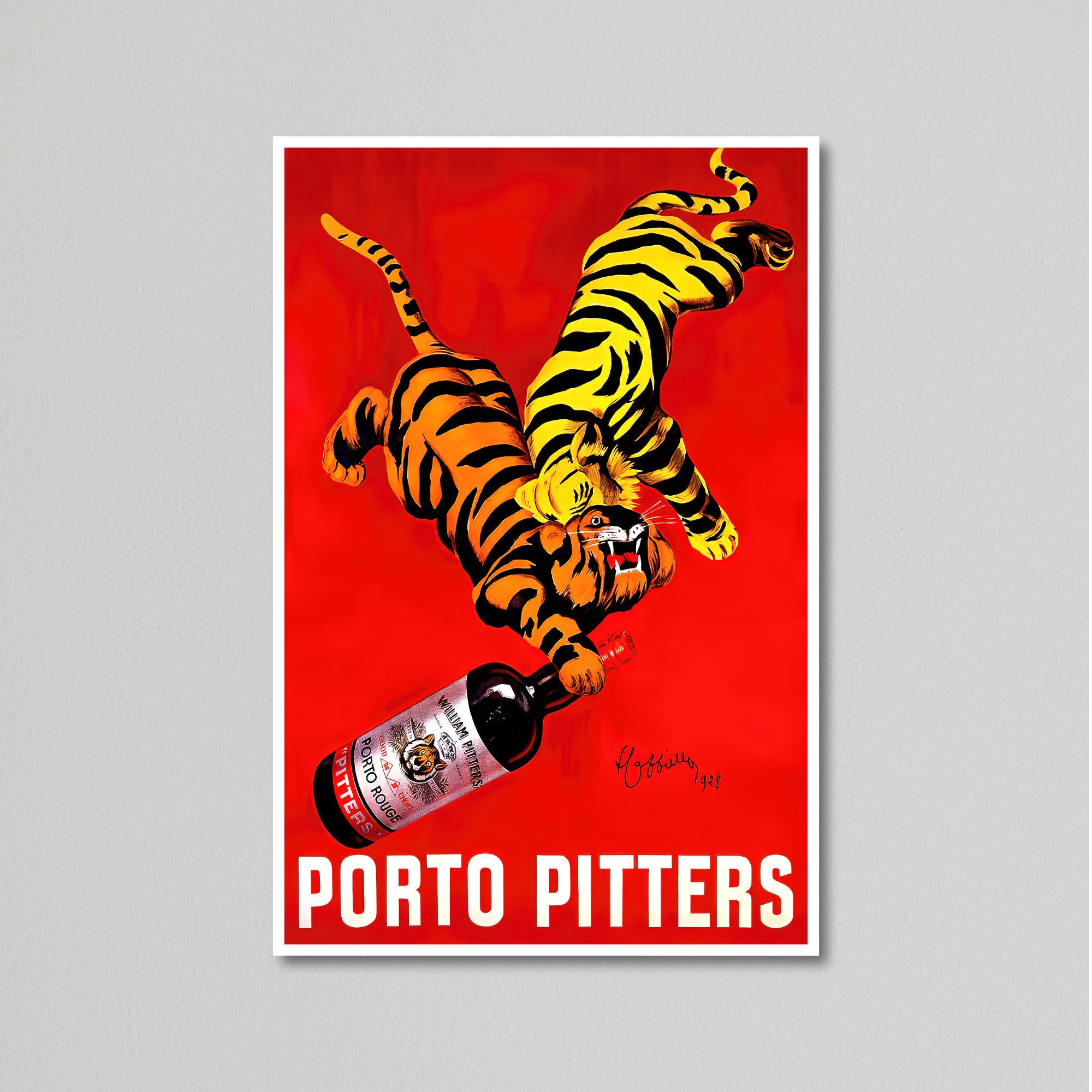 Vintage Food & Drink Poster - Porto Pitters Tigers Poster by Leonetto Cappiello
