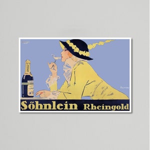 Vintage German Champagne Poster - Söhnlein Rheingold by Fritz C. Rumpf (Friedrich Carl Georg), 1914