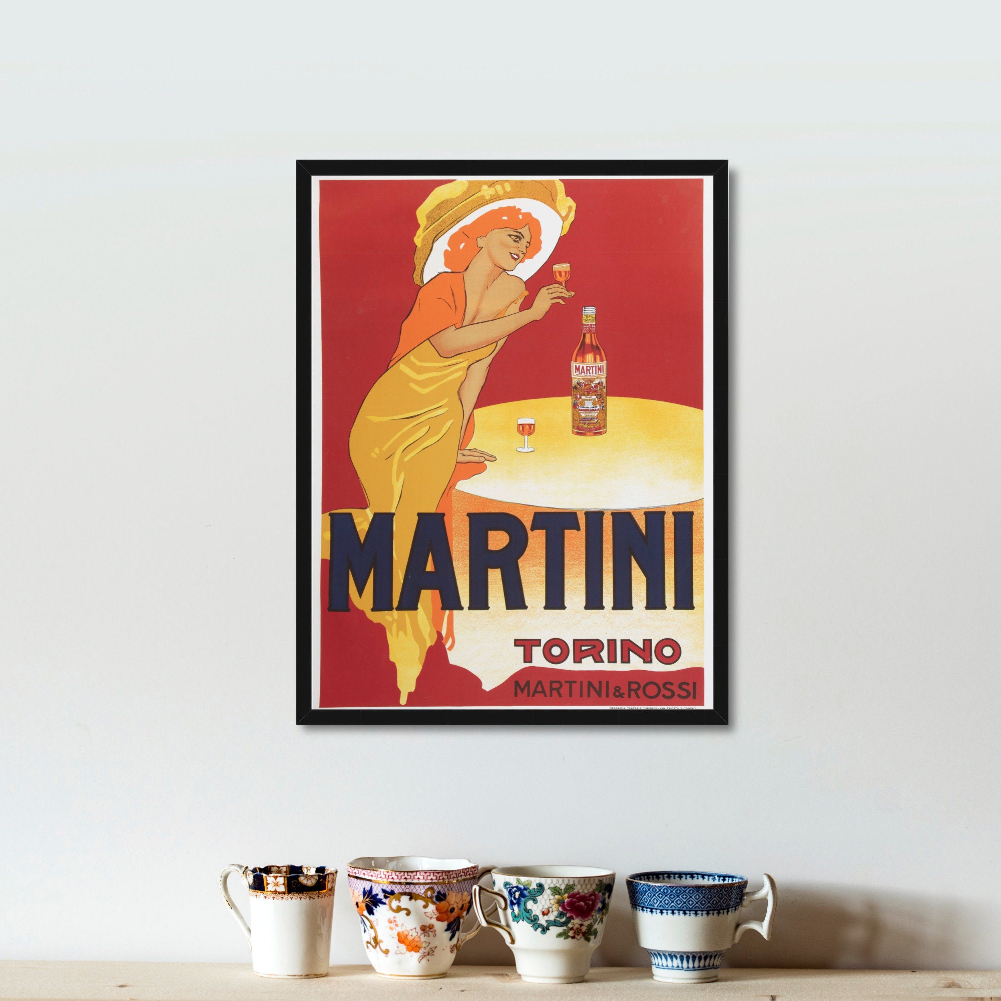 Vintage Food & Drink Poster Martini and Rossi Torino Etsy Denmark