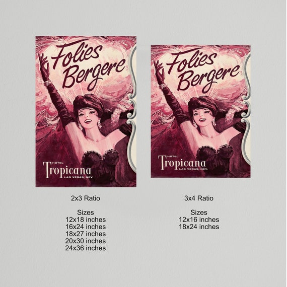 Vintage Entertainment Poster - Folies Bergere, Tropicana Hotel