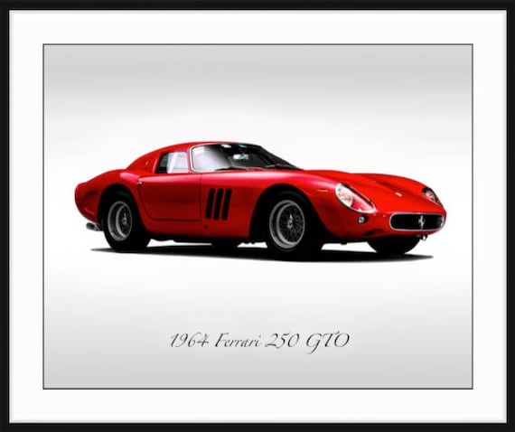 Classic Cars - 1964 Ferrari GTO 250 - Print - Etsy 日本