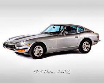 Classic Cars - 1969 Datsun 240Z (Nissan 240Z) - Print