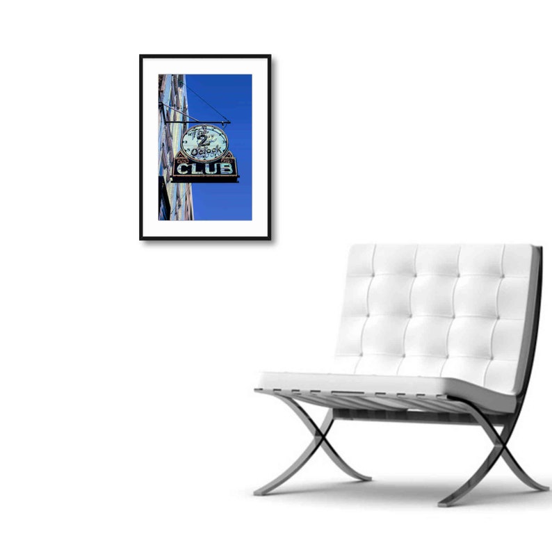 2 O'clock Club Vintage Neon Bar Sign Print, Baltimore, Maryland Etsy