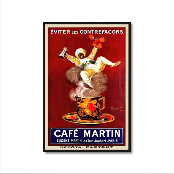 Vintage Art Deco Poster, Cafe Martin by Leonetto Cappiello 1921 - Etsy
