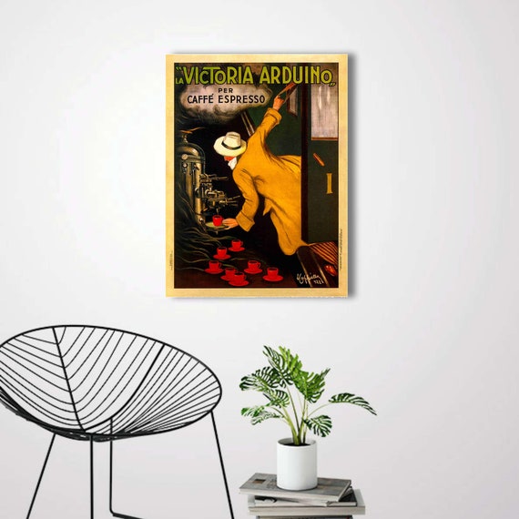 Vintage Art Deco Poster, Victoria Arduino Coffee by Leonetto