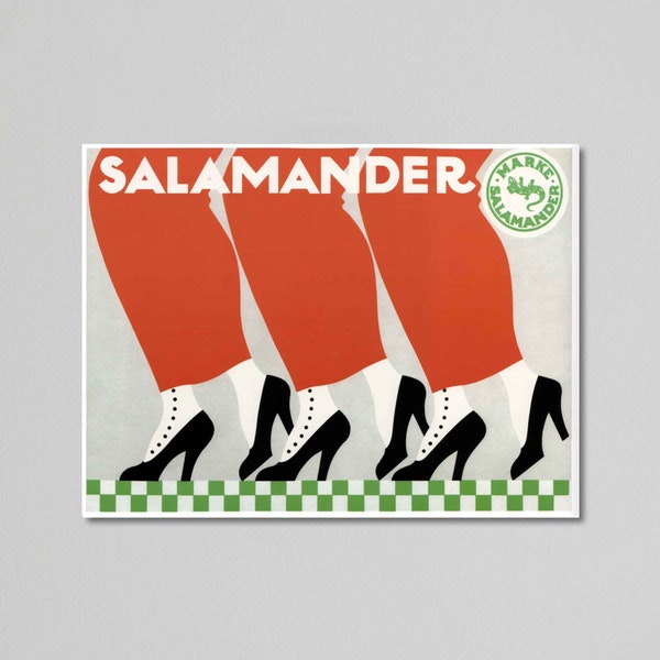 Vintage Fashion Poster - Marke Salamander Shoes by Ernst Deutsch Dryden