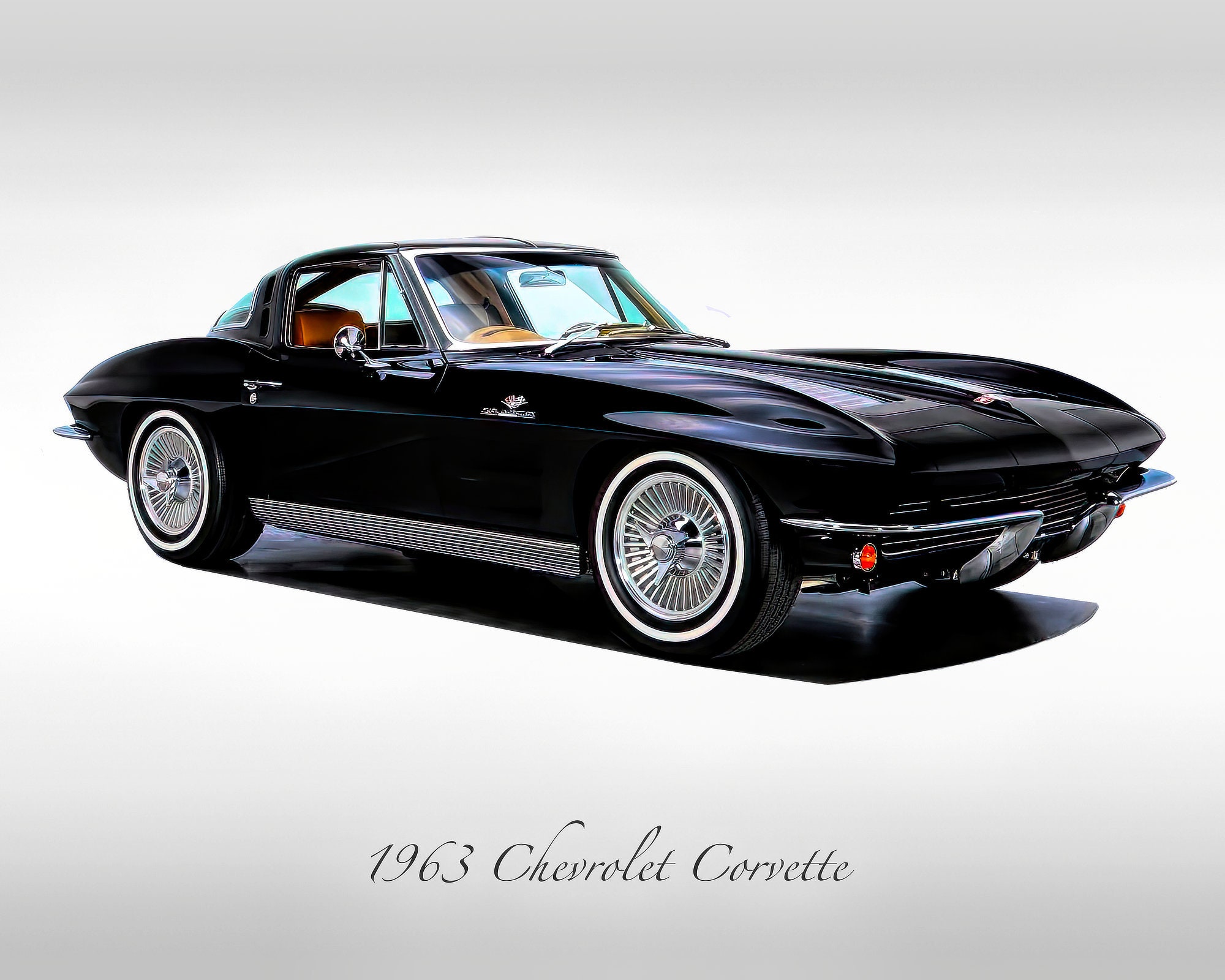 Classic Cars - 1963 Chevrolet Corvette in Tuxedo Black - Muscle