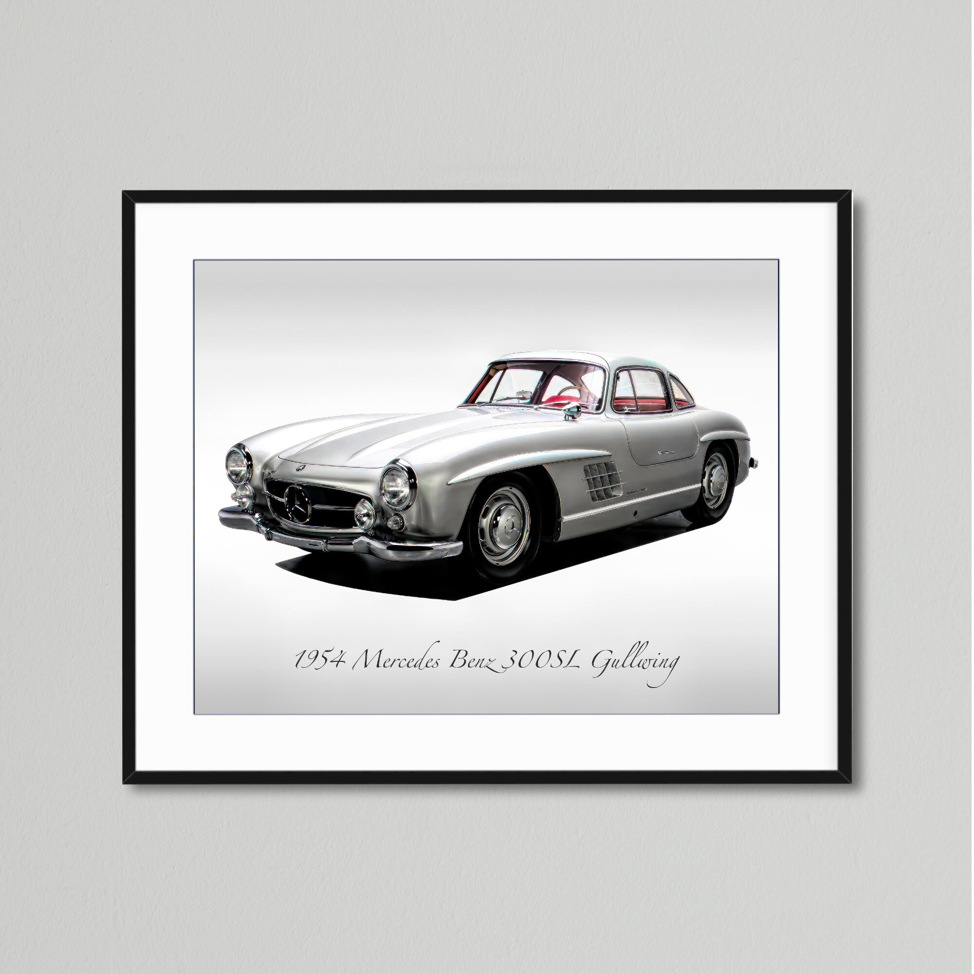 Classic Cars - 1954 Mercedes Benz 300 SL Gullwing - Print - Etsy