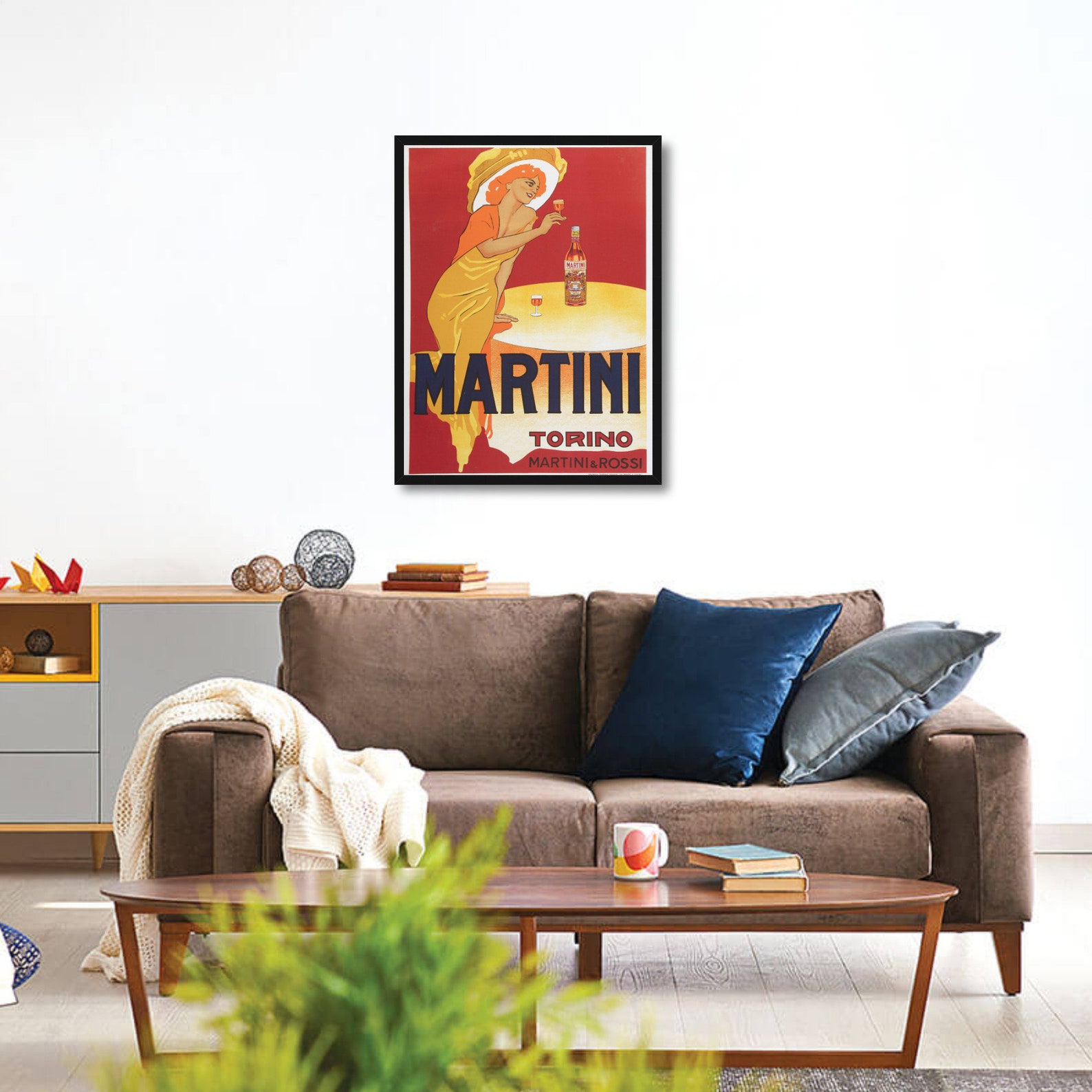 Vintage Food & Drink Poster Martini and Rossi Torino Etsy Denmark