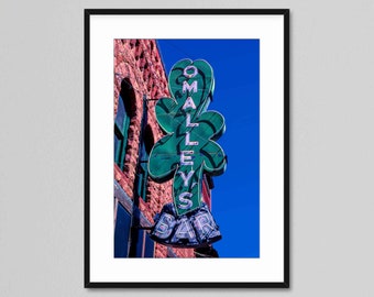 O'Malley's Bar Vintage Neon Sign Print, Yankton, South Dakota