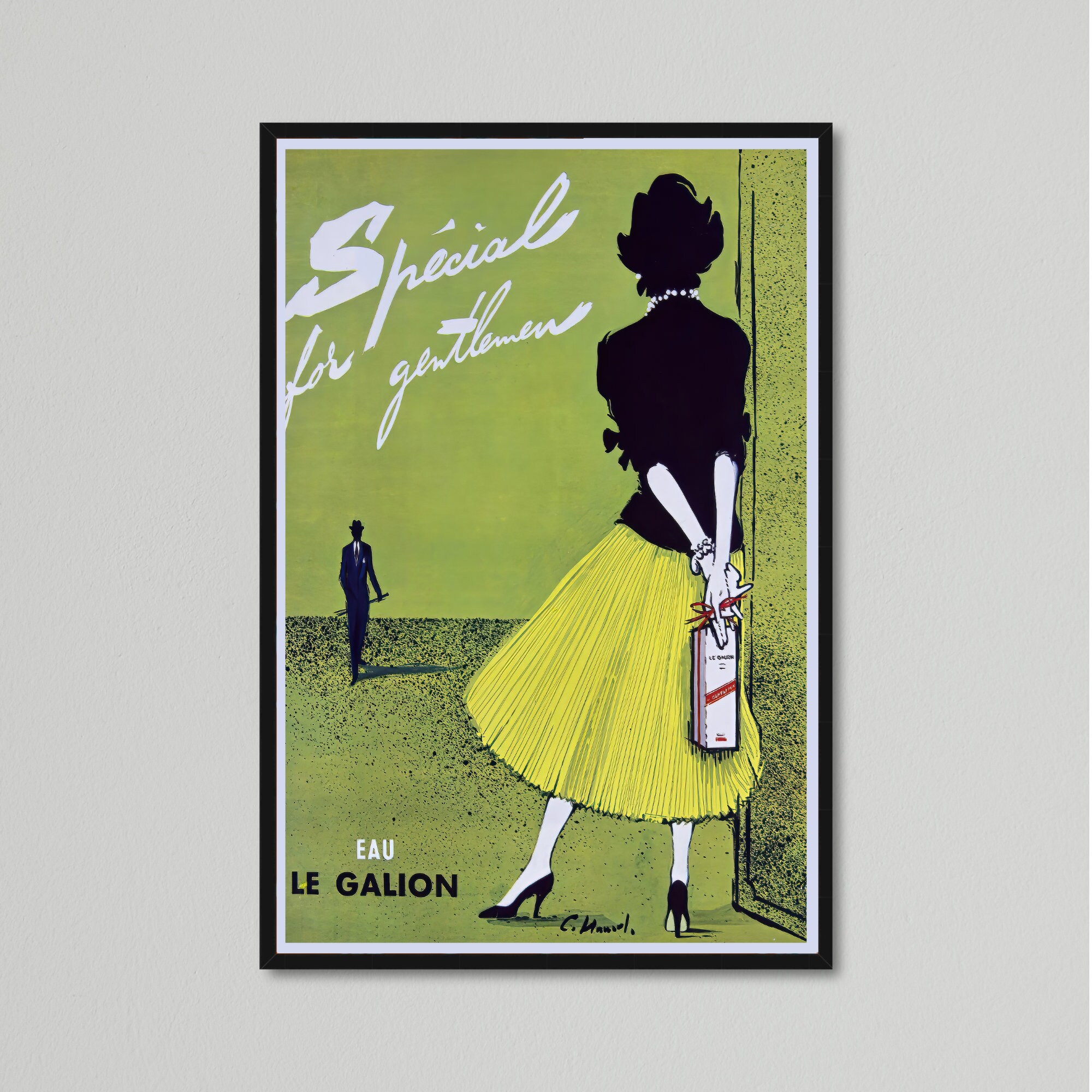 Vintage Perfume Poster: Eau Le Galion, Claude Maurel 1957 - Etsy