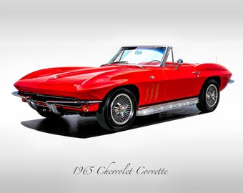 Classic Cars - 1965 Chevrolet Corvette in Rally Red - Muscle Car