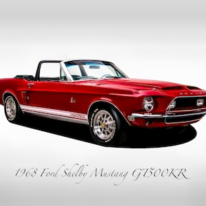 Classic Cars - 1968 Ford Shelby Mustang GT500KR - Candy Apple Red - Muscle Car