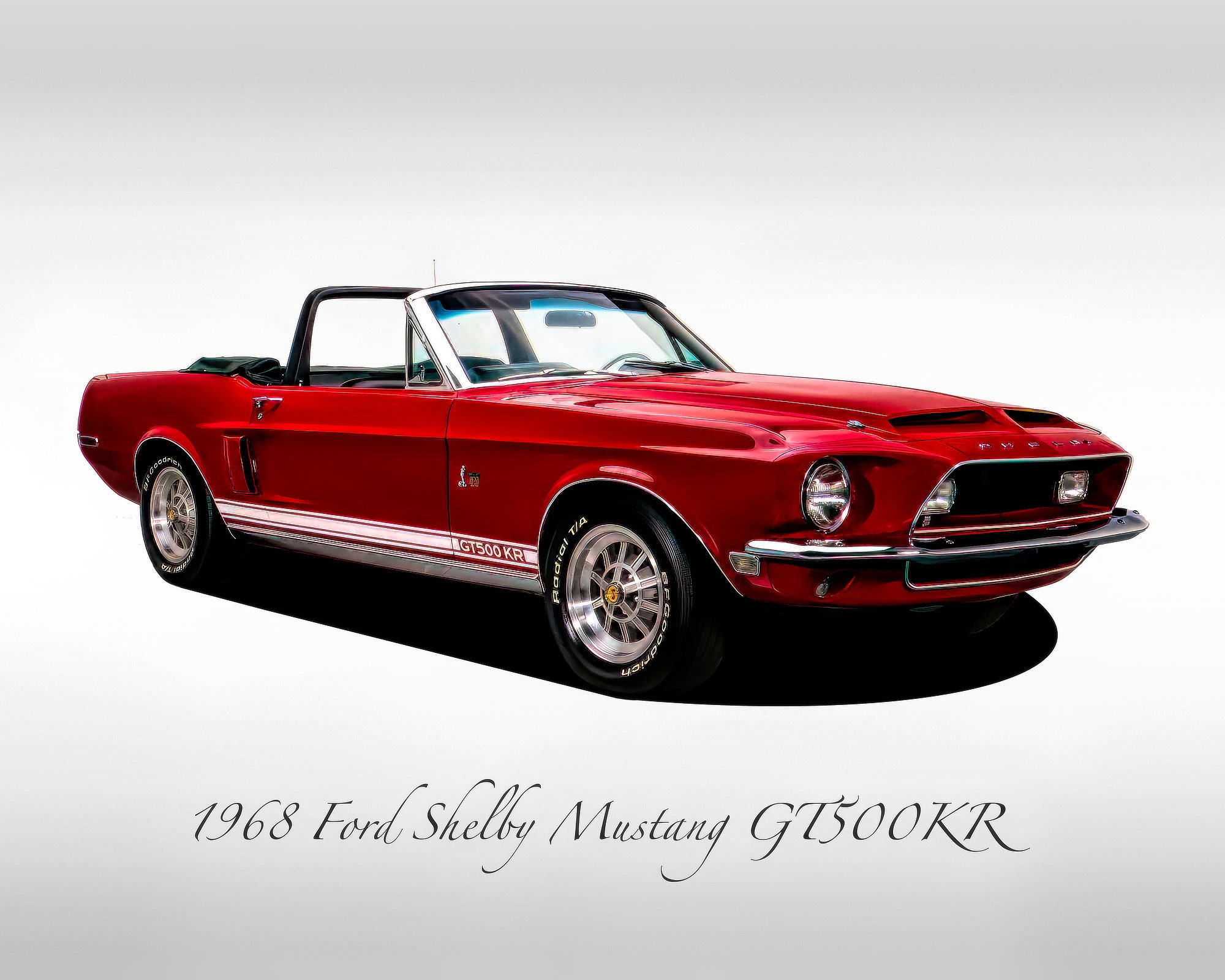 Classic Cars - 1968 Ford Shelby Mustang GT500KR - Candy Apple Red