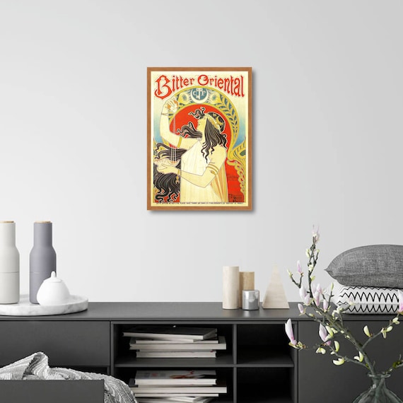 Vintage Art Nouveau Food & Drink Poster - Bitter Oriental by Henri