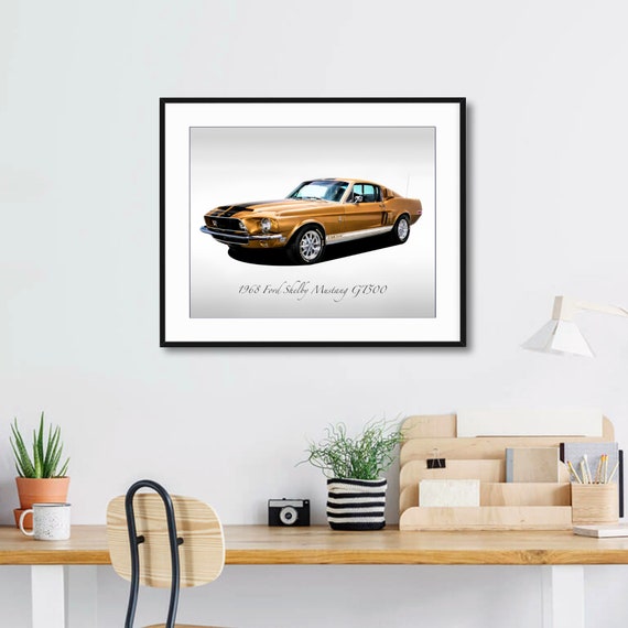 Classic Cars - 1968 Ford Shelby Mustang GT500 - Gold Metallic