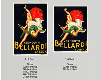 Vintage Food & Drink Poster, Vermouth Bellardi Torino by Leonetto