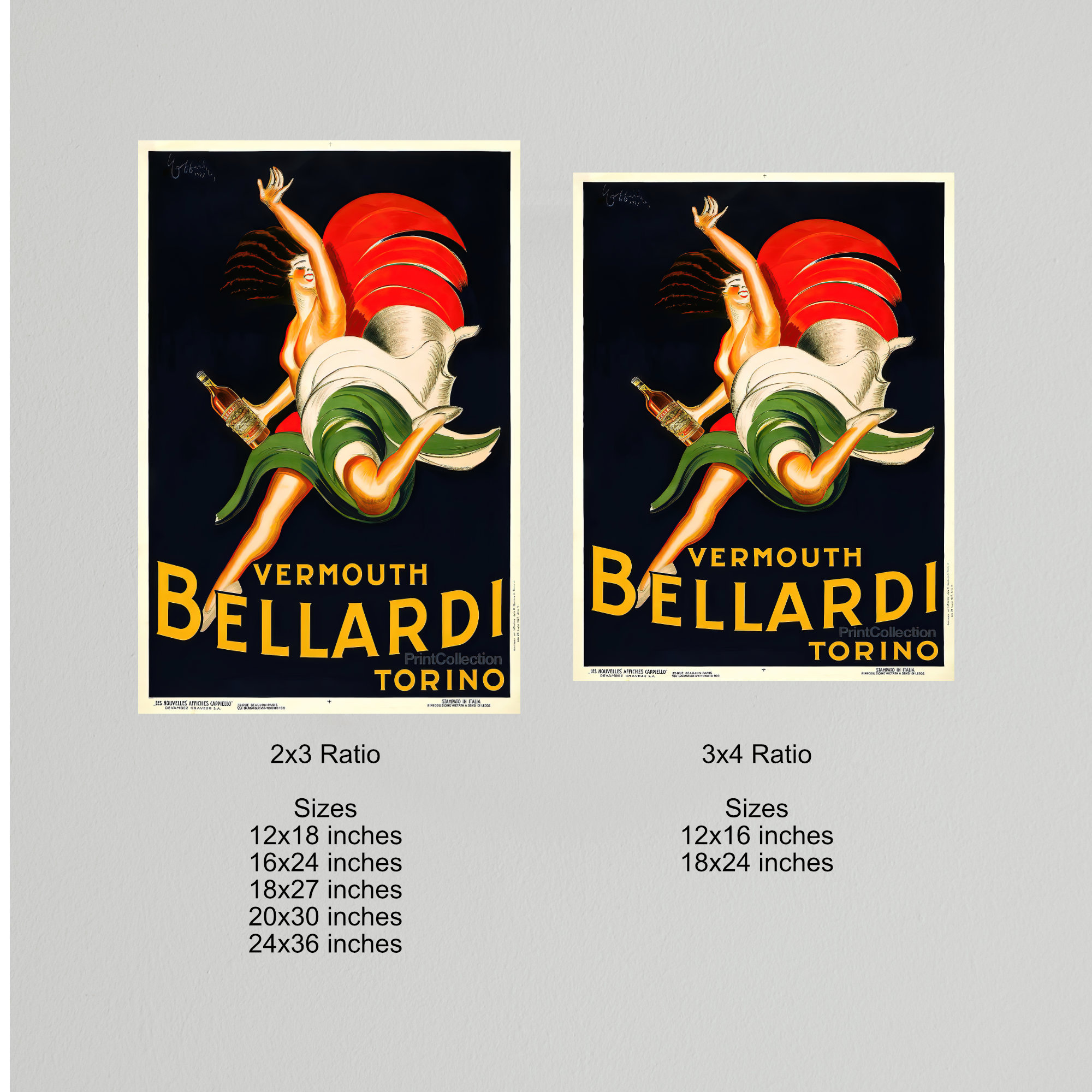 Vintage Food & Drink Poster, Vermouth Bellardi Torino by Leonetto