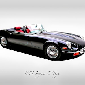 Classic Cars - 1971 Jaguar E Type - Print