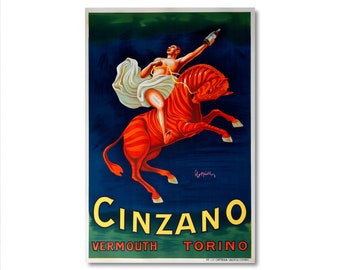 Cinzano Red Zebra Vintage Food & Drink Poster by Leonetto