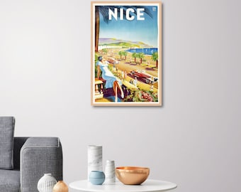 Poster de voyage vintage Tunisie pour chambre à coucher, décoration