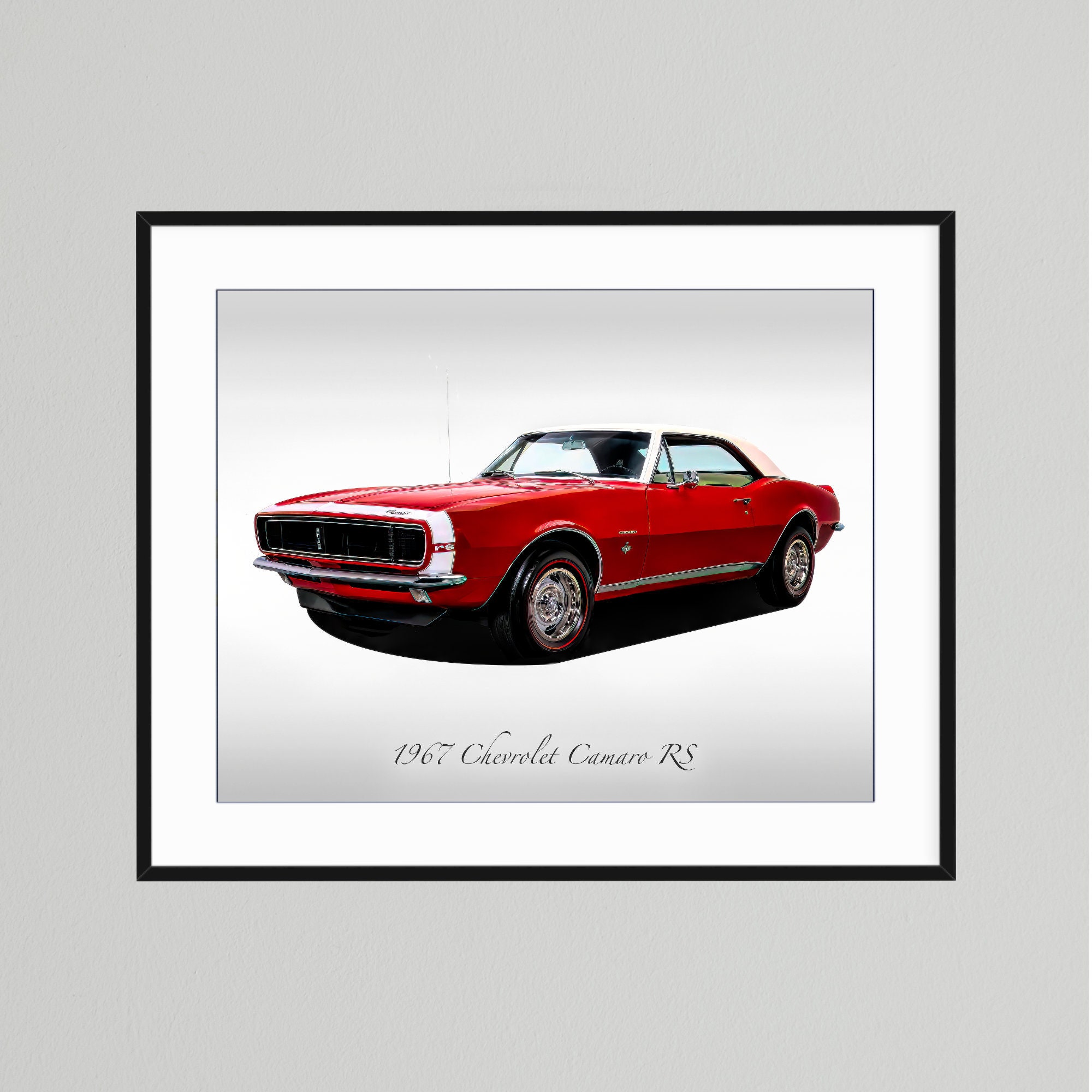 Classic Cars - 1967 Chevrolet Camaro RS, Red With White Stripes