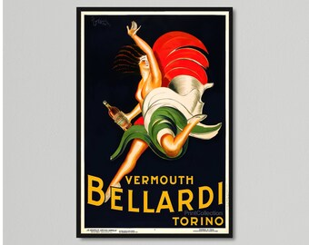 Vintage Food & Drink Poster, Vermouth Bellardi Torino by Leonetto
