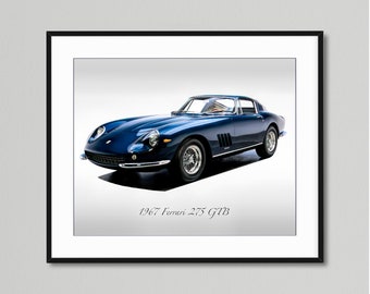 Classic Cars - 1967 Ferrari 275 GTB - Print - Etsy
